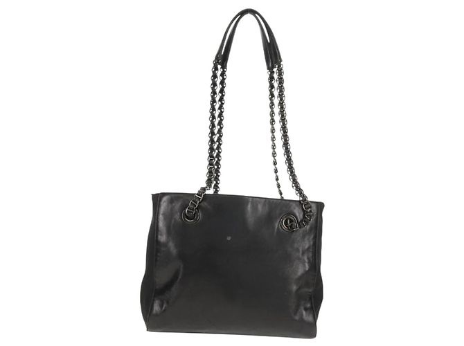 Borsa a Spalla con Catena Prada in Pelle e Nylon Nera Auth ep12271 Nero - vista 3