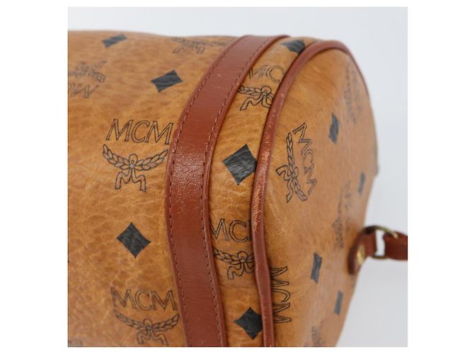 Borsa a Spalla MCM Logogram Vicetos in Pelle PVC Marrone Oro Auth gh1398 D'oro - vista 15