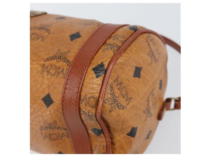 Borsa a Spalla MCM Logogram Vicetos in Pelle PVC Marrone Oro Auth gh1398 D'oro - vista 9