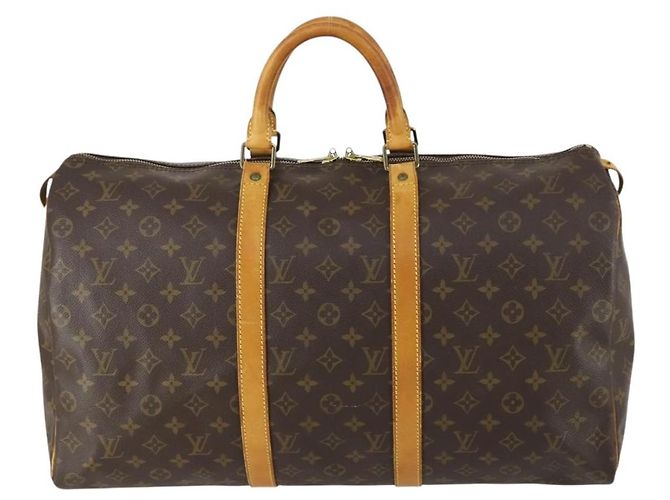 LOUIS VUITTON Borsa Boston Monogram Keepall 50 M41426 LV Auth ep12311 Monogramma - vista 13