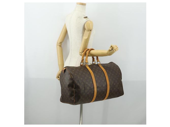 LOUIS VUITTON Borsa Boston Monogram Keepall 50 M41426 LV Auth ep12311 Monogramma - vista 21