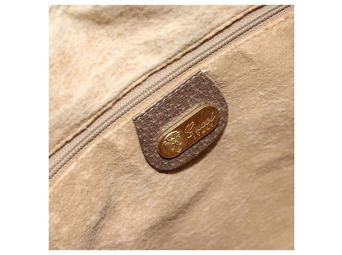 Gucci Borsa a Spalla GG Supreme PVC Beige Oro Auth ep12302 D'oro - vista 19