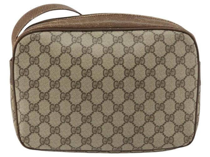 Gucci Borsa a Spalla GG Supreme PVC Beige Oro Auth ep12302 D'oro - vista 2