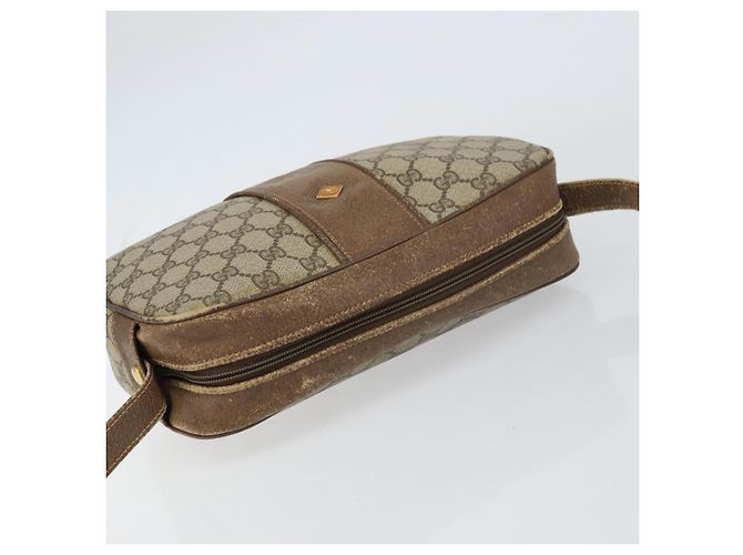 Gucci Borsa a Spalla GG Supreme PVC Beige Oro Auth ep12302 D'oro - vista 6