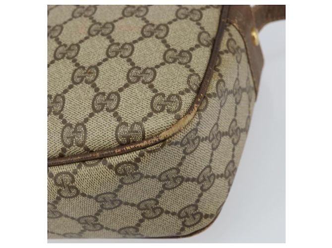Gucci Borsa a Spalla GG Supreme PVC Beige Oro Auth ep12302 D'oro - vista 8