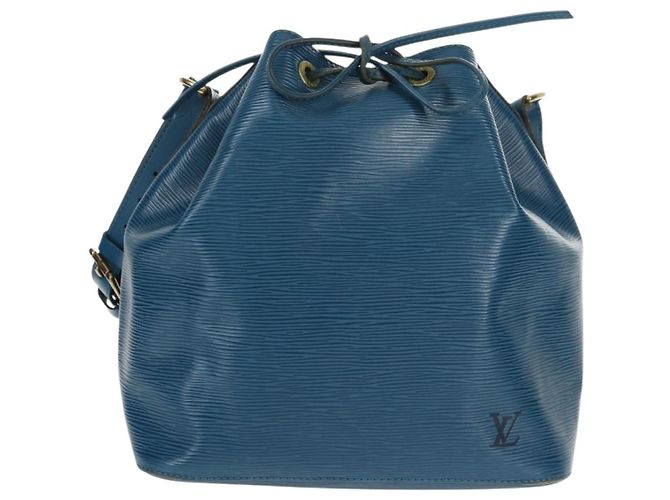 Noe LOUIS VUITTON Epi Petit Noé Borsa a Spalla Blu M44105 LV Auth SW1860 - vista 13