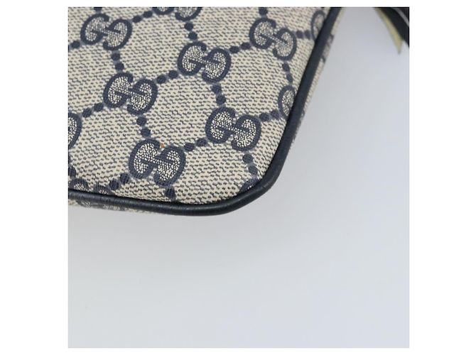 Gucci Borsa GG Supreme Sherry Line in PVC Blu Navy Oro Rosso 904 02 047 Auth ep12415 D'oro - vista 16