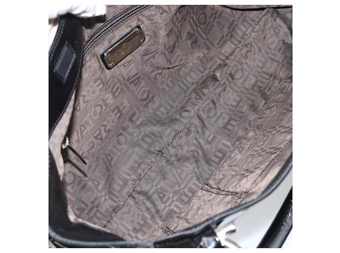 Gancini Tote Bag Salvatore Ferragamo Emaille Schwarz Silber Auth BA8785 - Ansicht 11