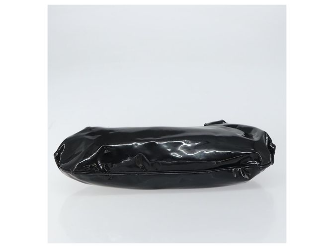 Gancini Tote Bag Salvatore Ferragamo Emaille Schwarz Silber Auth BA8785 - Ansicht 5