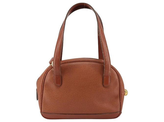 Bolsa de mão Christian Dior em couro 2 em 1 marrom dourado Auth ep12219 - vista 2