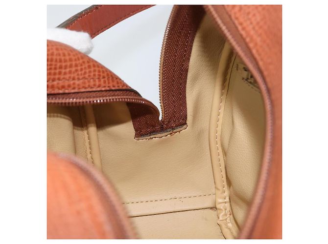 Bolsa de mão Christian Dior em couro 2 em 1 marrom dourado Auth ep12219 - vista 21