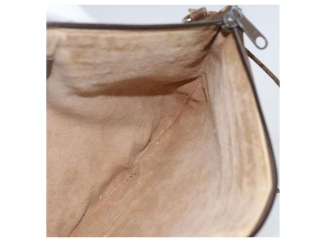 GUCCI GG Supreme Web Sherry Line Bag PVC Beige Gold 904 02 026 Auth ka846 Golden - view 20