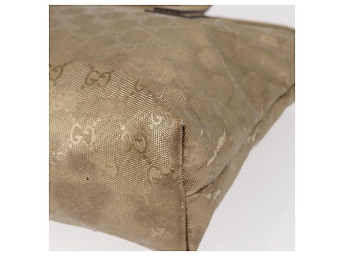 GUCCI GG Implementierung Tote Bag PVC Gold 211138 Auth 156414 Golden - Ansicht 16