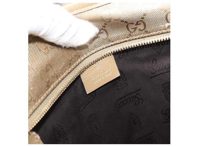 GUCCI GG Implementierung Tote Bag PVC Gold 211138 Auth 156414 Golden - Ansicht 18