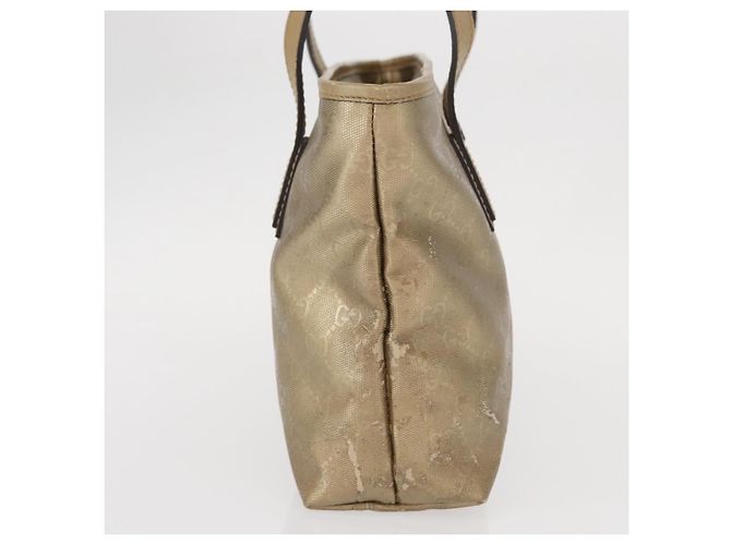 GUCCI GG Implementierung Tote Bag PVC Gold 211138 Auth 156414 Golden - Ansicht 4