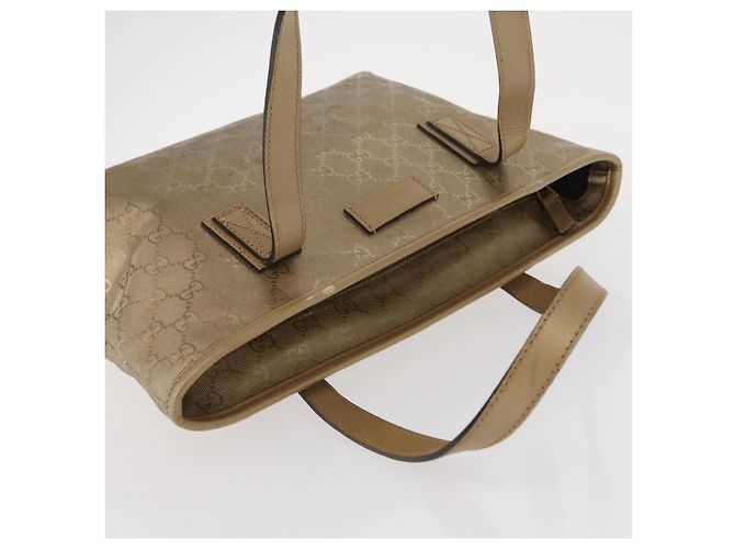 GUCCI GG Implementierung Tote Bag PVC Gold 211138 Auth 156414 Golden - Ansicht 6