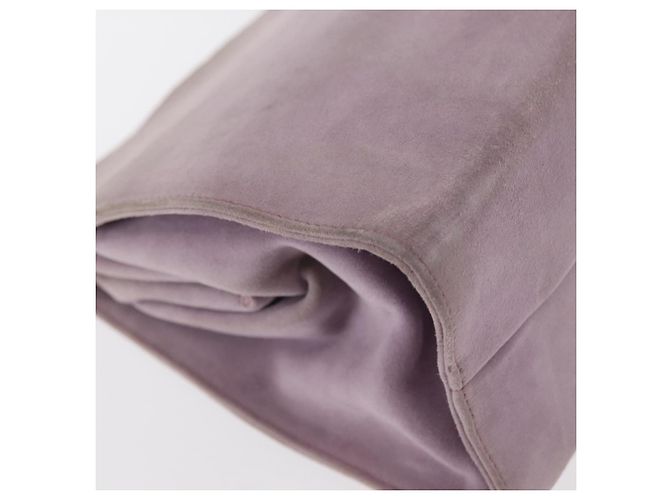 PRADA Borsa a Mano Camoscio Viola Argento Auth gh1452 Porpora - vista 15