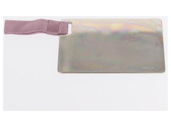PRADA Borsa a Mano Camoscio Viola Argento Auth gh1452 Porpora - vista 22