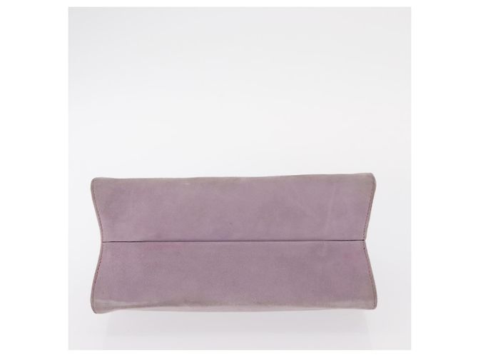 PRADA Borsa a Mano Camoscio Viola Argento Auth gh1452 Porpora - vista 5