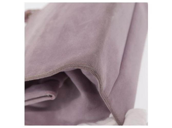 PRADA Borsa a Mano Camoscio Viola Argento Auth gh1452 Porpora - vista 9