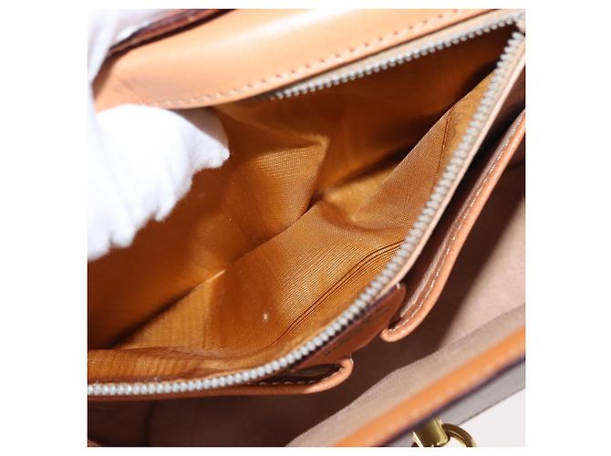 Céline Borsa a Spalla in Tela Macadam CELINE PVC Beige Oro Auth 156440 D'oro - vista 11