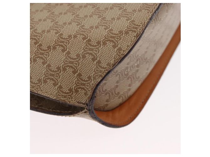 Céline Borsa a Spalla in Tela Macadam CELINE PVC Beige Oro Auth 156440 D'oro - vista 14