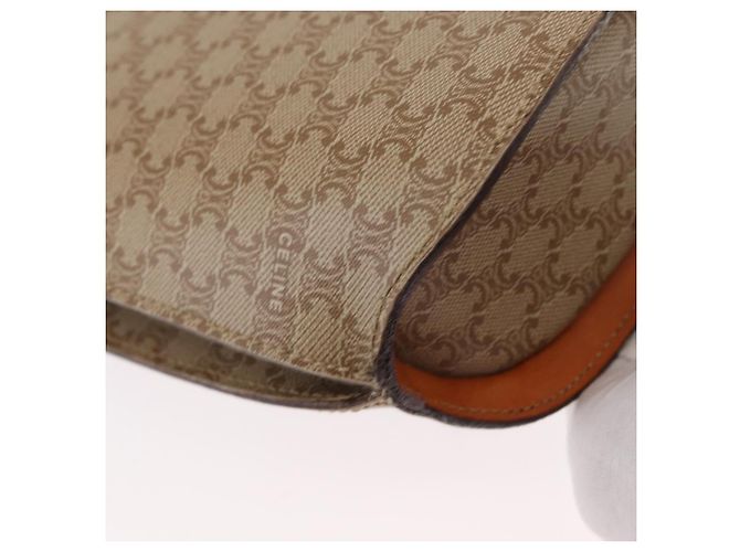 Céline Borsa a Spalla in Tela Macadam CELINE PVC Beige Oro Auth 156440 D'oro - vista 16