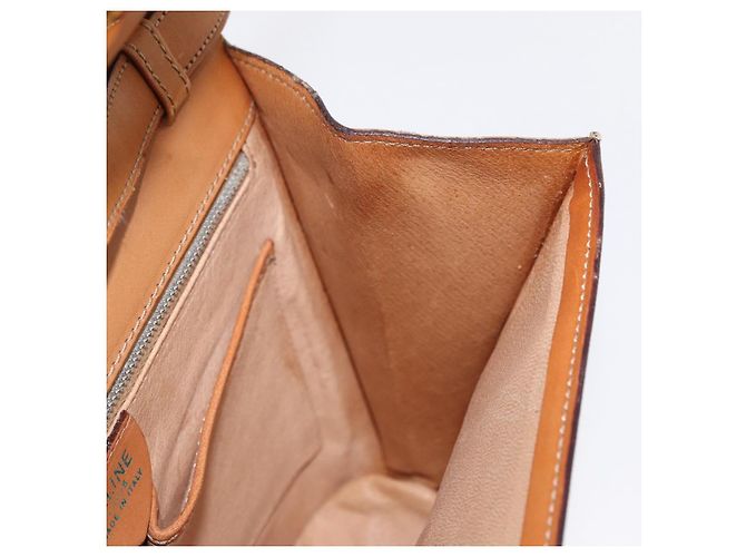 Céline Borsa a Spalla in Tela Macadam CELINE PVC Beige Oro Auth 156440 D'oro - vista 21