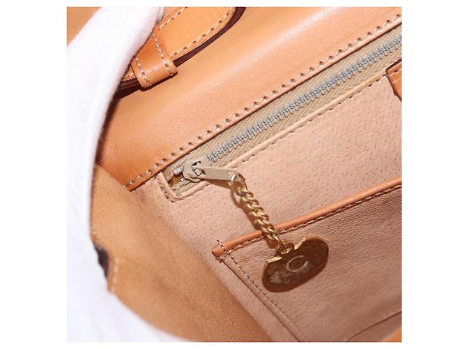 Céline Borsa a Spalla in Tela Macadam CELINE PVC Beige Oro Auth 156440 D'oro - vista 23