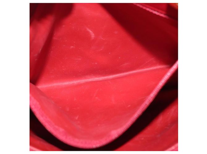 CHANEL Borsa a Spalla Matelassé in Pelle di Agnello Rossa Oro CC Auth BA9195 Rosso D'oro - vista 22