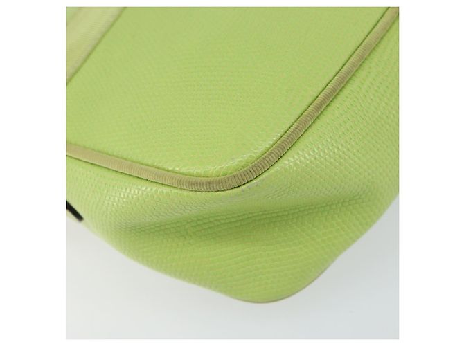 Borsa a Spalla Vala in Pelle Embossata Verde Oro Auth BA8918 di Salvatore Ferragamo D'oro - vista 14