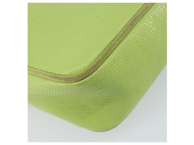 Borsa a Spalla Vala in Pelle Embossata Verde Oro Auth BA8918 di Salvatore Ferragamo D'oro - vista 16