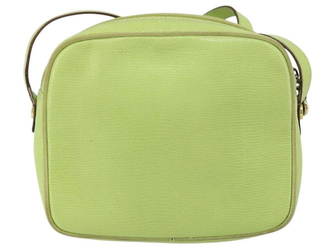 Borsa a Spalla Vala in Pelle Embossata Verde Oro Auth BA8918 di Salvatore Ferragamo D'oro - vista 2