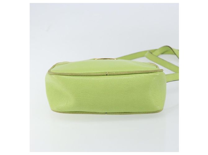 Borsa a Spalla Vala in Pelle Embossata Verde Oro Auth BA8918 di Salvatore Ferragamo D'oro - vista 5