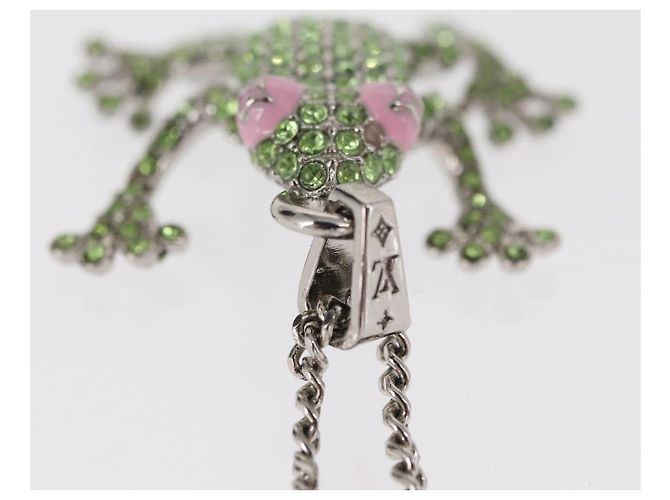 Louis Vuitton COLLANA LV Crazy Animals in metallo verde MP3390 Auth 158659M - vista 20