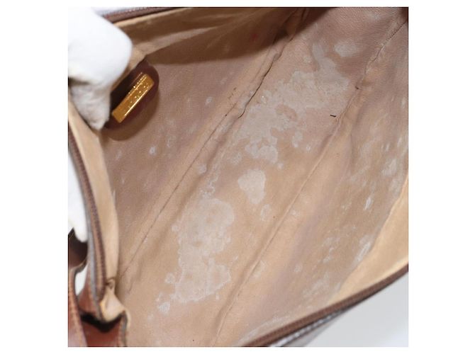 Gucci Borsa a Spalla Micro GG Supreme PVC Beige Oro 001 115 4001 Auth ep12296 D'oro - vista 11