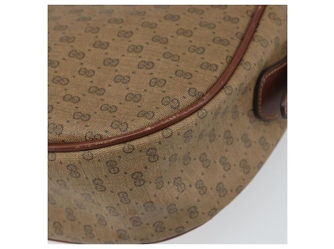 Gucci Borsa a Spalla Micro GG Supreme PVC Beige Oro 001 115 4001 Auth ep12296 D'oro - vista 14