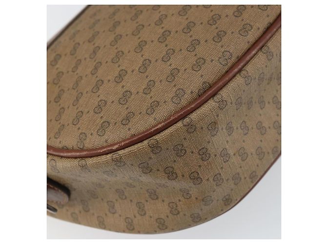 Gucci Borsa a Spalla Micro GG Supreme PVC Beige Oro 001 115 4001 Auth ep12296 D'oro - vista 16