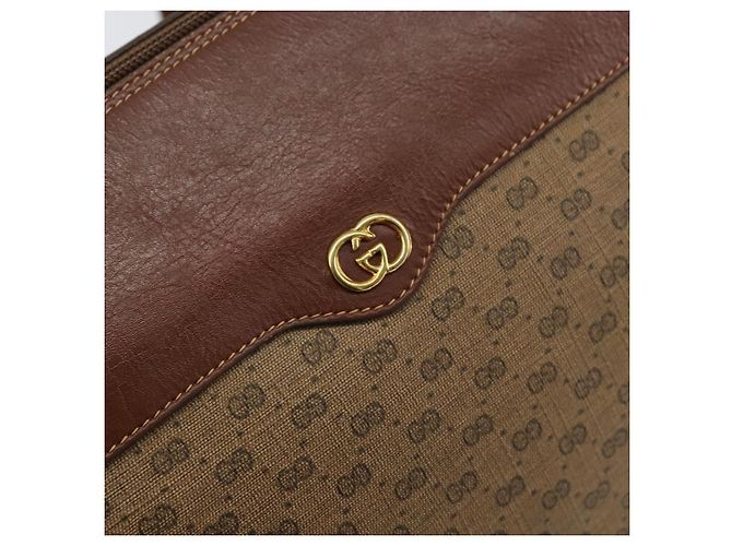 Gucci Borsa a Spalla Micro GG Supreme PVC Beige Oro 001 115 4001 Auth ep12296 D'oro - vista 17