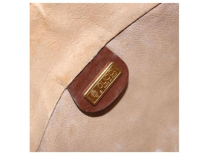 Gucci Borsa a Spalla Micro GG Supreme PVC Beige Oro 001 115 4001 Auth ep12296 D'oro - vista 18