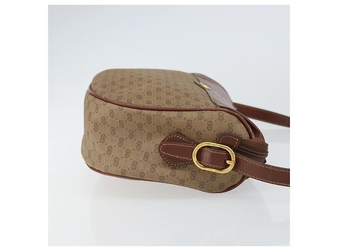 Gucci Borsa a Spalla Micro GG Supreme PVC Beige Oro 001 115 4001 Auth ep12296 D'oro - vista 3