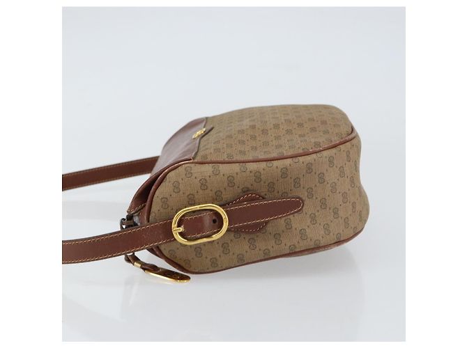 Gucci Borsa a Spalla Micro GG Supreme PVC Beige Oro 001 115 4001 Auth ep12296 D'oro - vista 4
