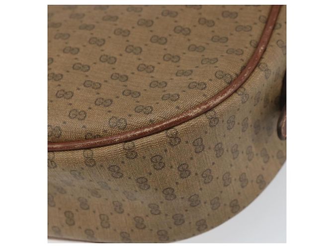 Gucci Borsa a Spalla Micro GG Supreme PVC Beige Oro 001 115 4001 Auth ep12296 D'oro - vista 9
