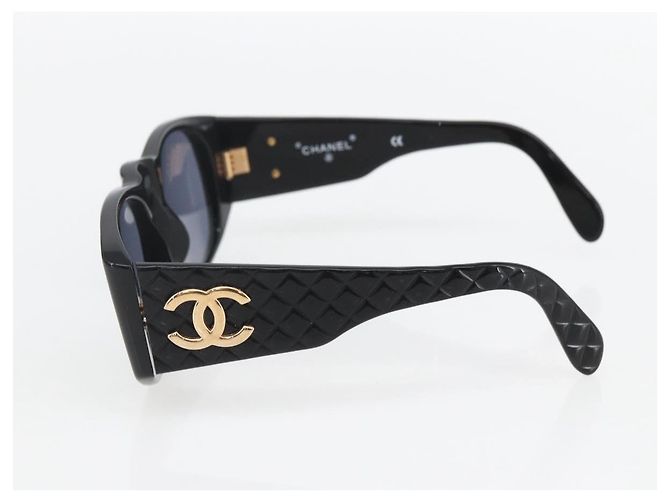 Gafas de sol CHANEL de plástico Negro CC Auth 156144 - vista 5