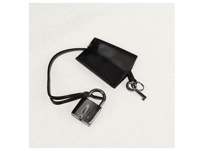 Borsa Boston in tela Zucca FENDI nera e marrone Auth ep12318 Nero - vista 12