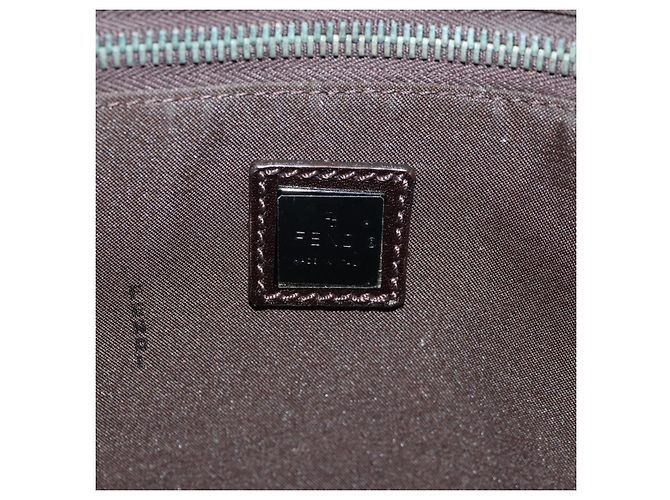 Borsa Boston in tela Zucca FENDI nera e marrone Auth ep12318 Nero - vista 20