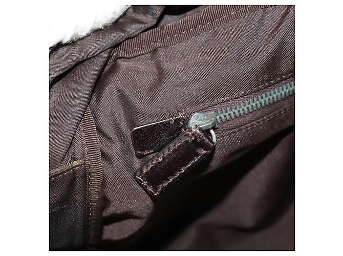 Borsa Boston in tela Zucca FENDI nera e marrone Auth ep12318 Nero - vista 23