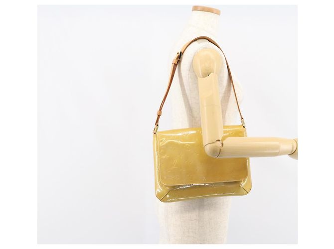 LOUIS VUITTON Borsa Thompson Street Monogram Vernis Beige M91301 LV Auth gh1403 - vista 24