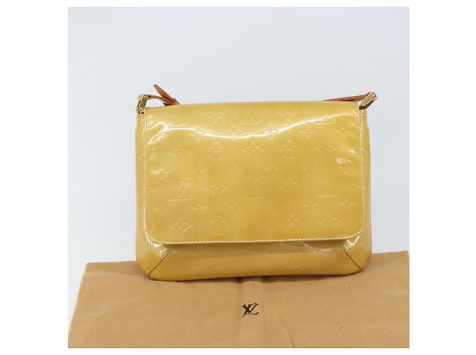 LOUIS VUITTON Borsa Thompson Street Monogram Vernis Beige M91301 LV Auth gh1403 - vista 25
