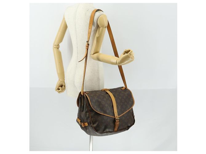 LOUIS VUITTON Borsa a Spalla Monogram Saumur 35 M42254 LV Auth 155140 Monogramma - vista 27